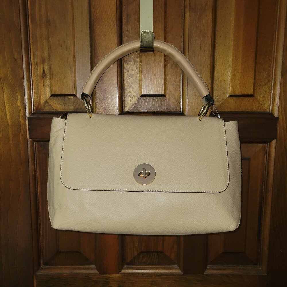 Vittoria Napoli Agatha, Champagne Leather Bag